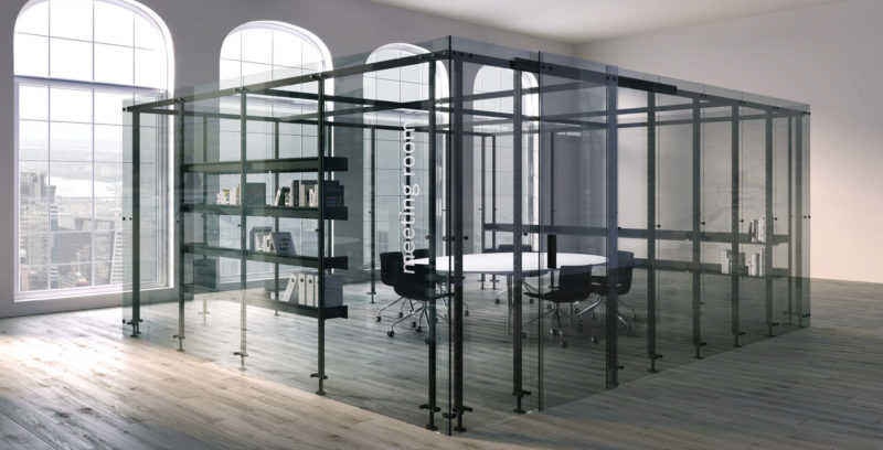 דלתות זכוכית למשרד הזזה POLE