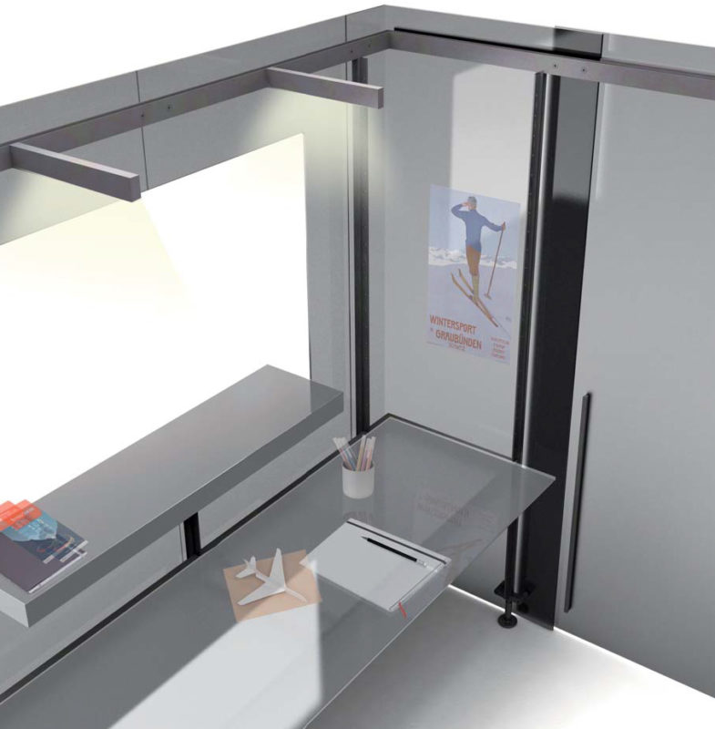 דלתות זכוכית למשרד הזזה POLE