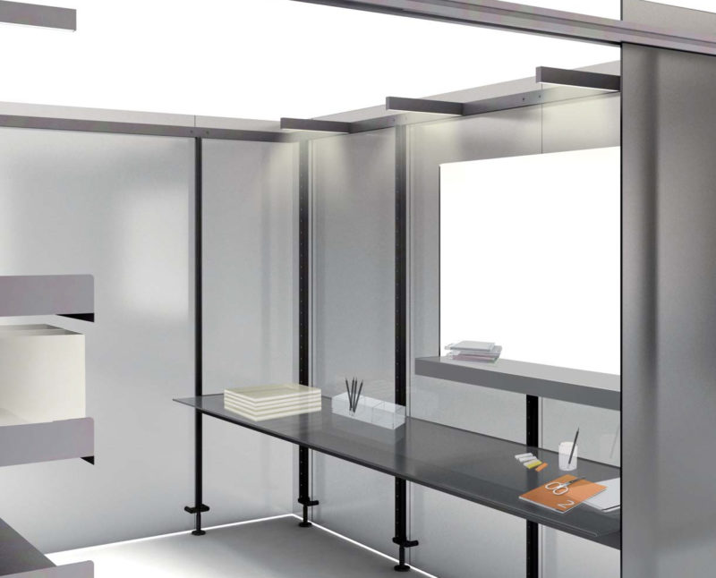 דלתות זכוכית למשרד הזזה POLE